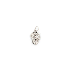 sterling silver puffy number/symbol charm