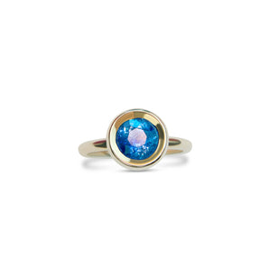 2.8ct sapphire lava lamp ring