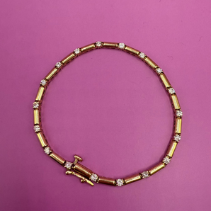 vintage 14k diamond bar bracelet