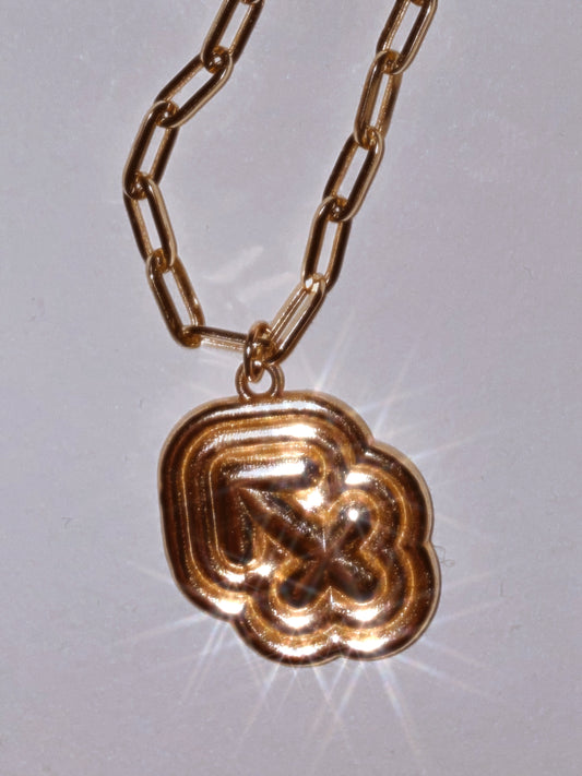 14k puffy zodiac charm