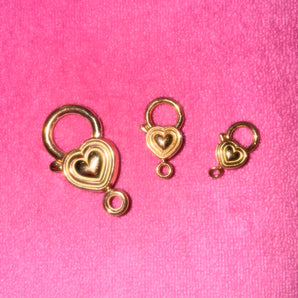 14k puffy heart charm enhancer