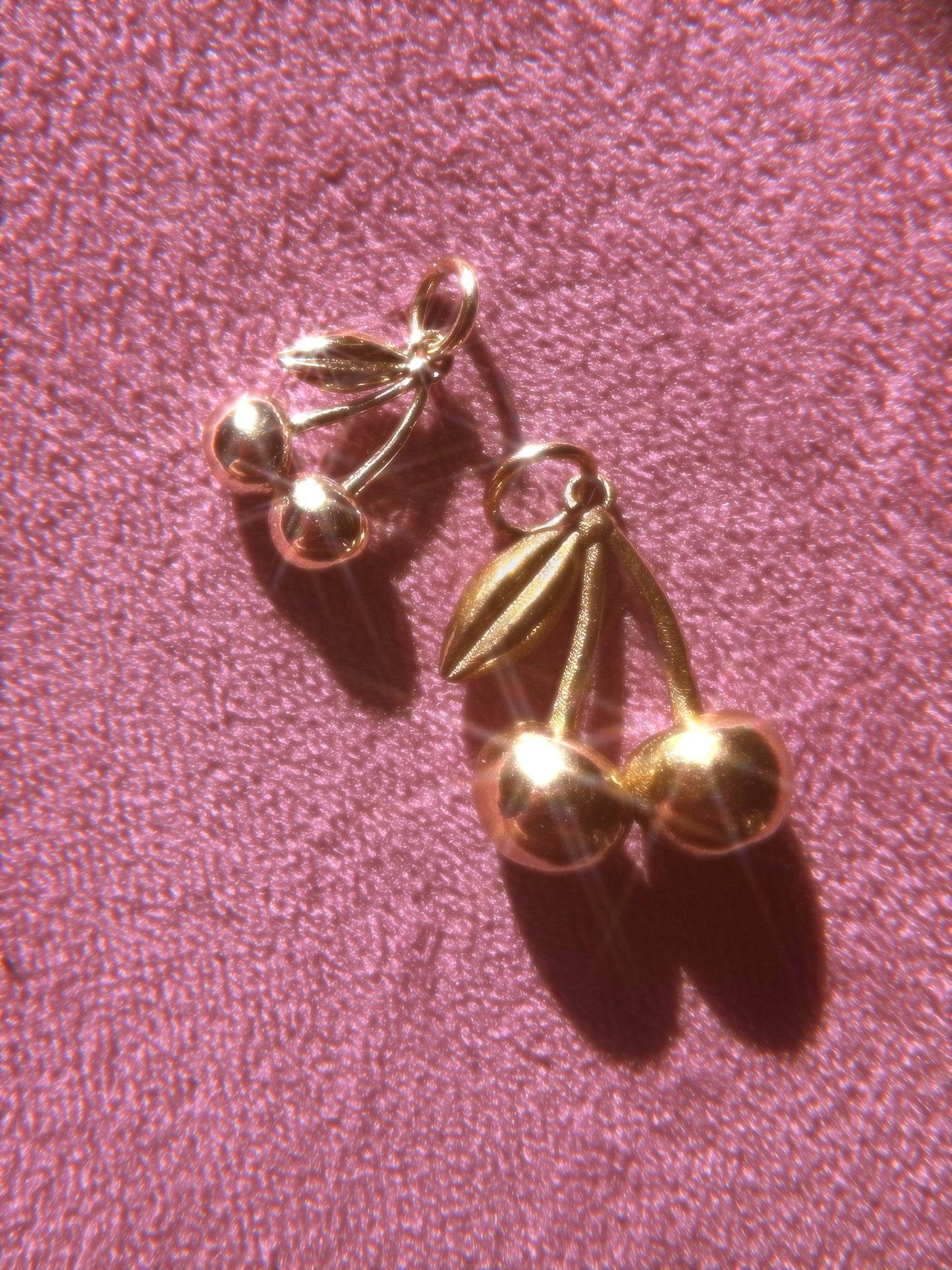 14k cherry charm