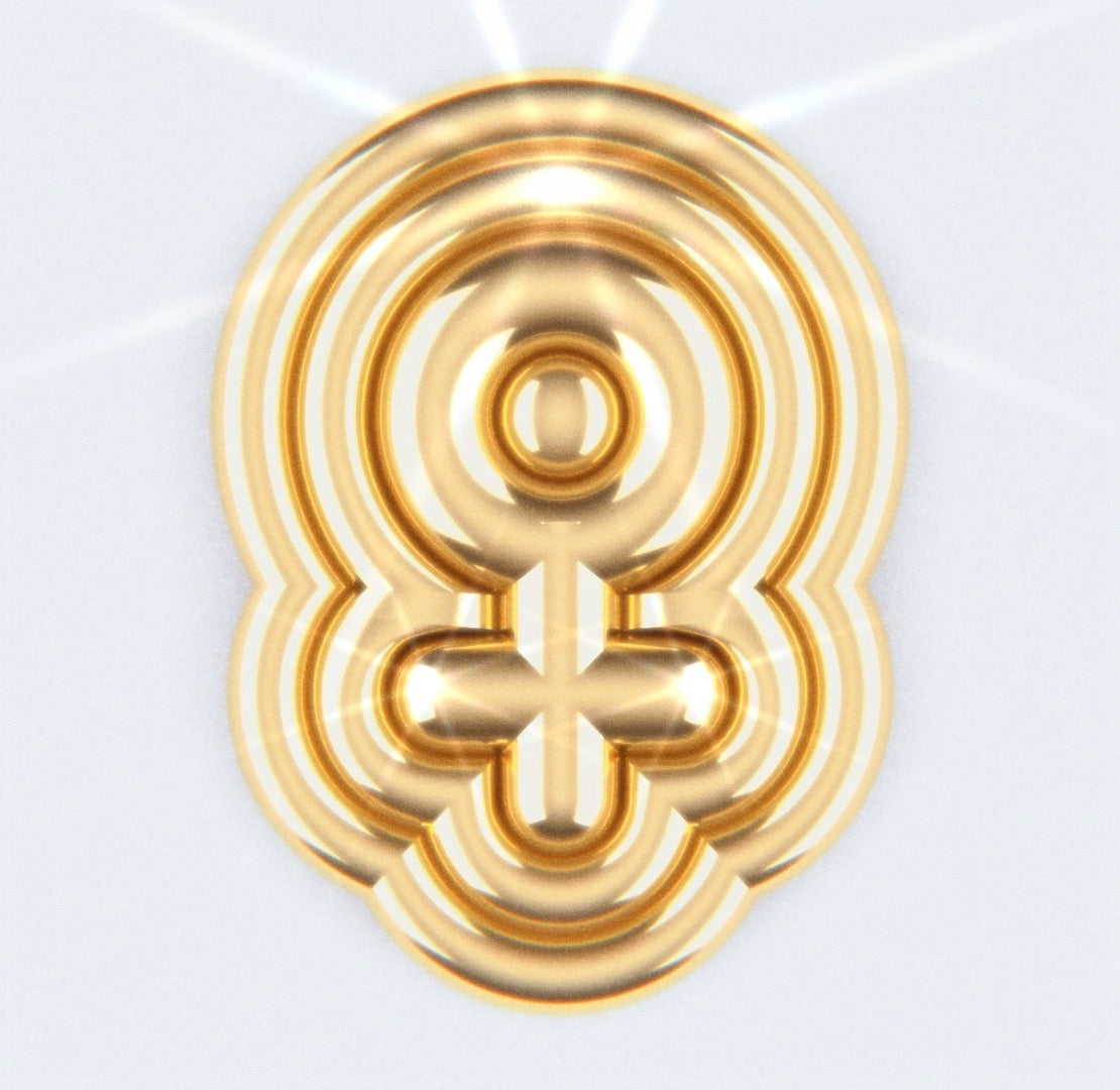 14k puffy venus charm