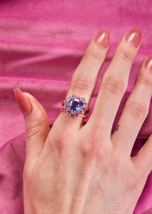 tanzanite princess ring