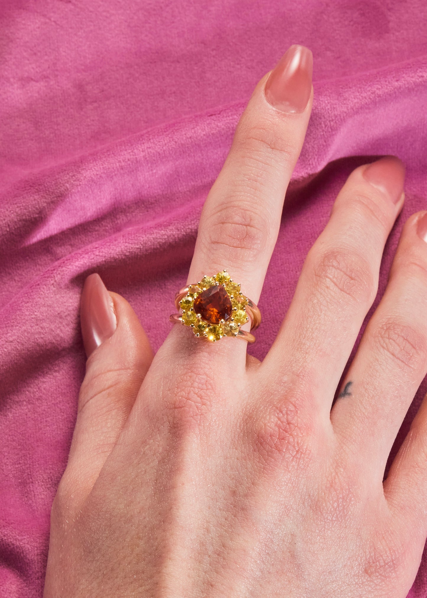 spessartite garnet princess ring