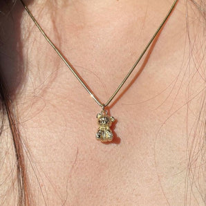 ruth ny x teruko jewelry 14k teddy bear charm