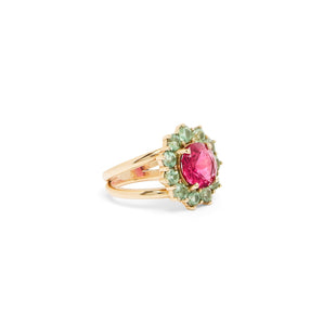rubellite tourmaline princess ring